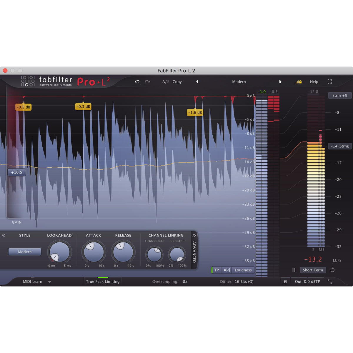 FabFilter Pro-L 2 — software interface