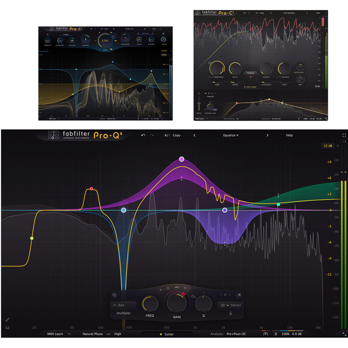 FabFilter Essentials Bundle — included plug-in interfaces