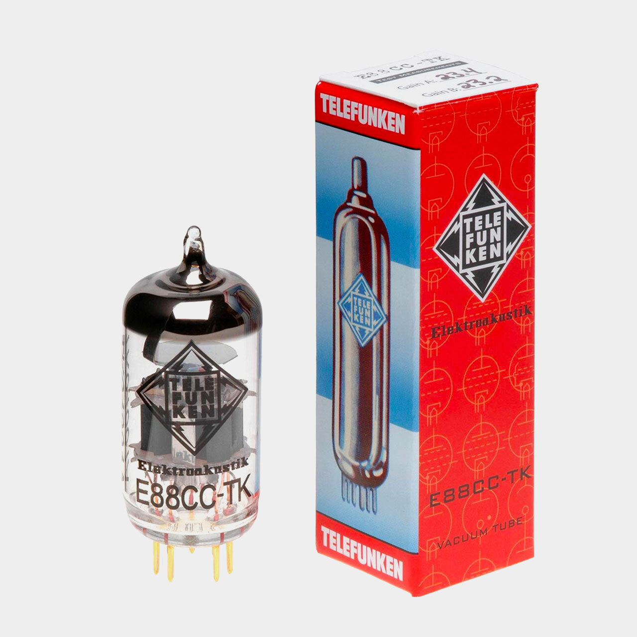Telefunken Valve E88CC-TK (6922) Vacuum Tube