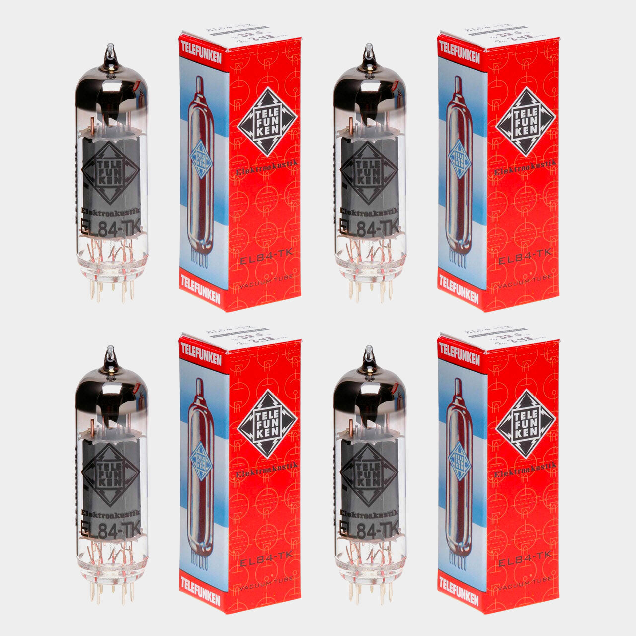 Telefunken Valve EL84-TK Vacuum Tube (Matched Quad)