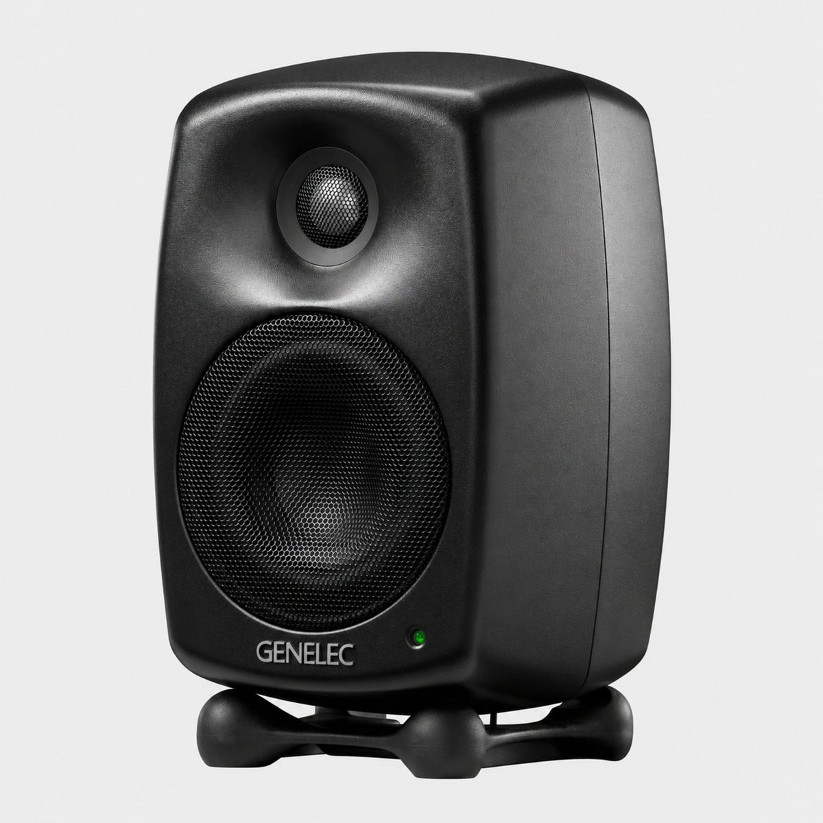 Genelec 8020D Black pair bundle – individual monitor angled view