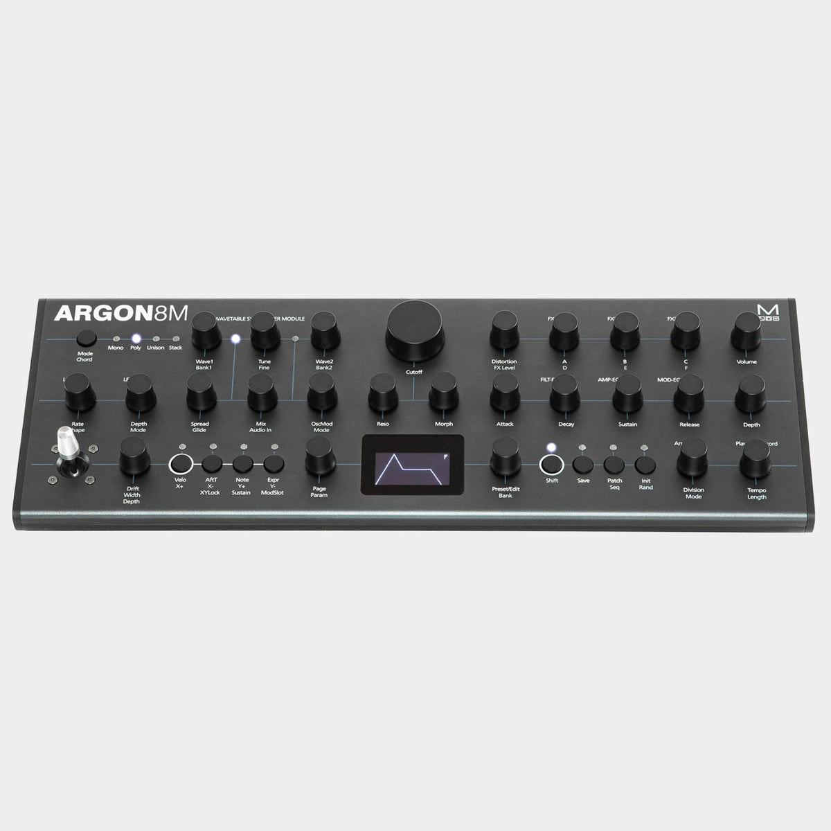Modal ARGON8M synthesiser, front view
