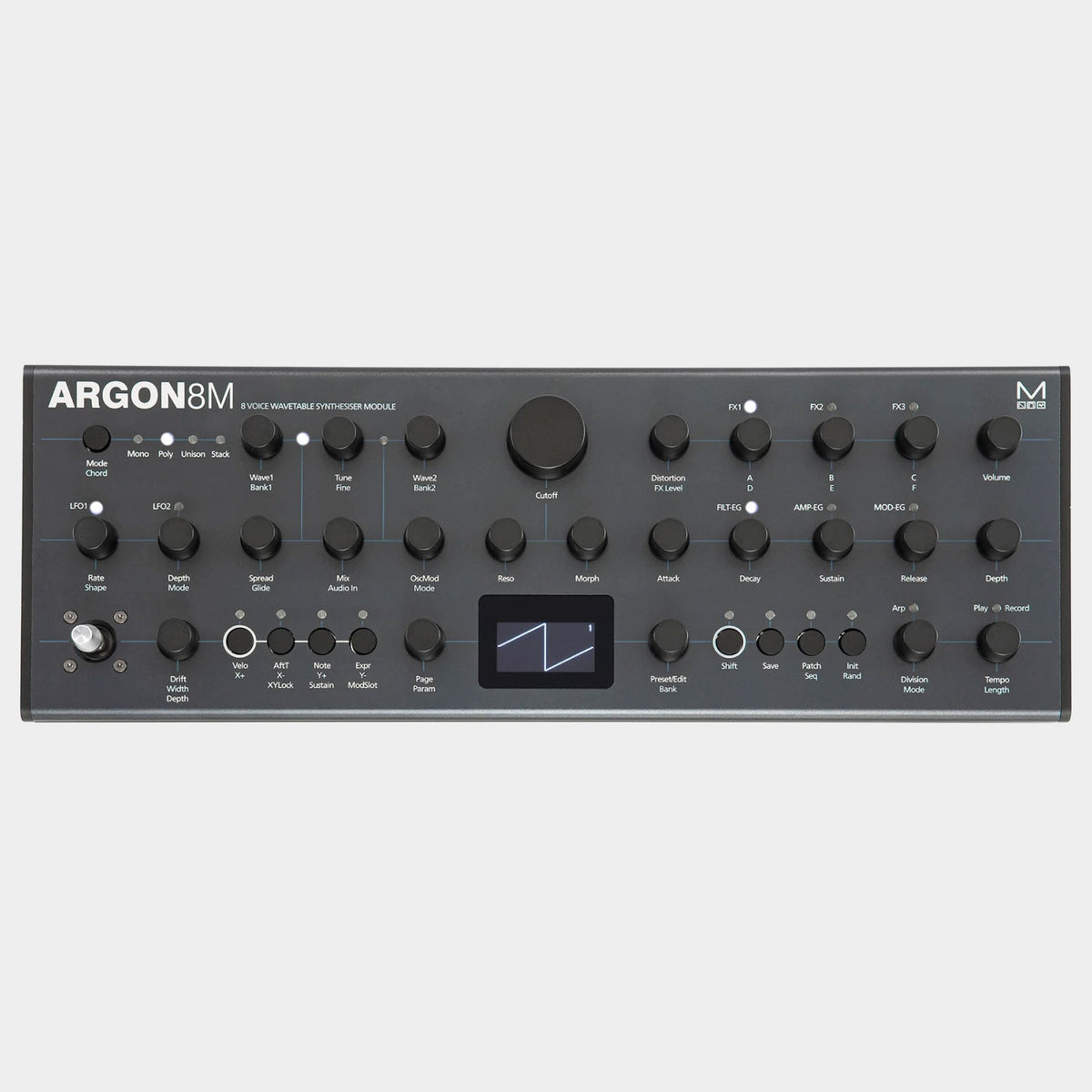 Modal ARGON8M synthesiser, top view