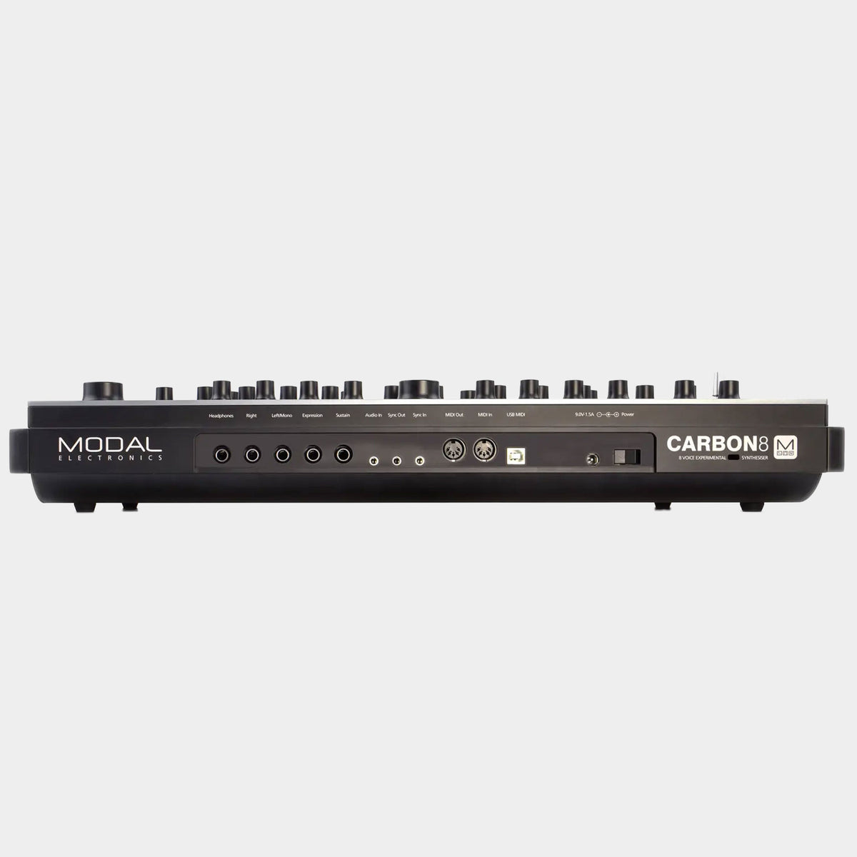Modal CARBON8 synthesiser, rear connections