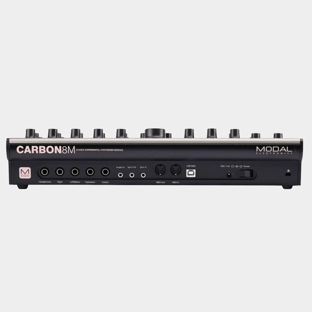 Modal CARBON8M synthesiser, rear connections