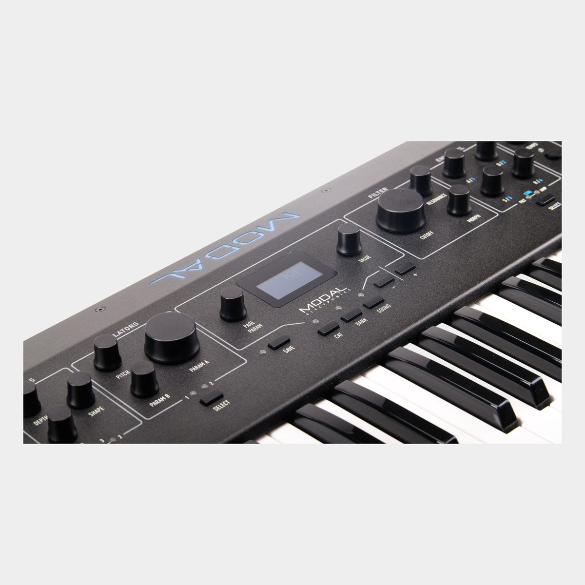 Modal ELEMENT One synthesiser, control panel close-up