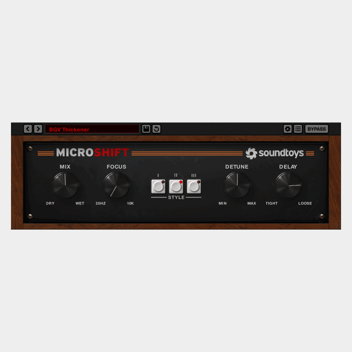 Soundtoys MicroShift 5 software interface