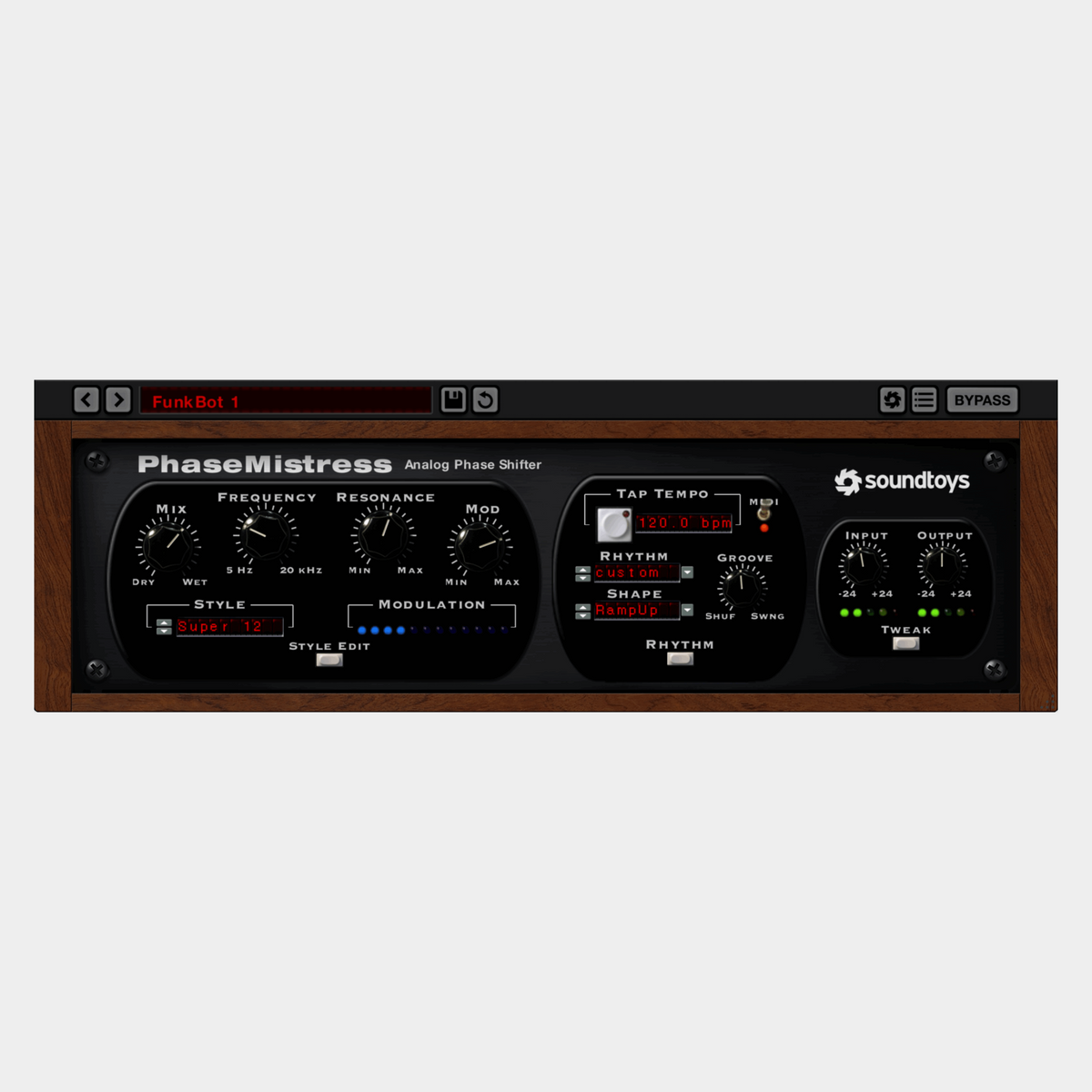Soundtoys PhaseMistress 5 software interface