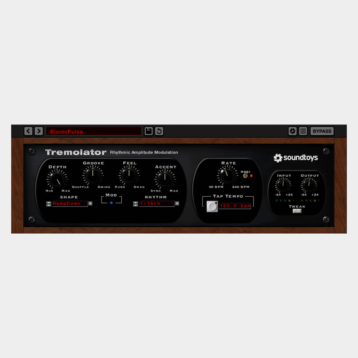 Soundtoys Tremolator 5 software interface