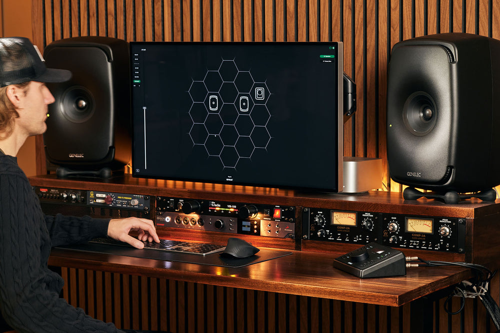Genelec monitors in a recording studio