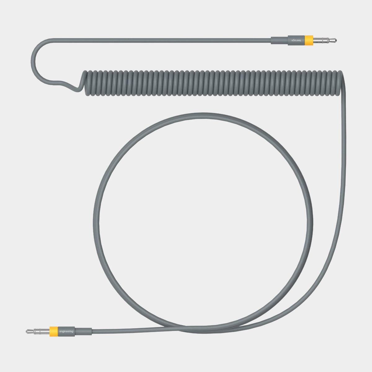 Teenage Engineering Long Curly Audio Cable, product view on a light-grey background