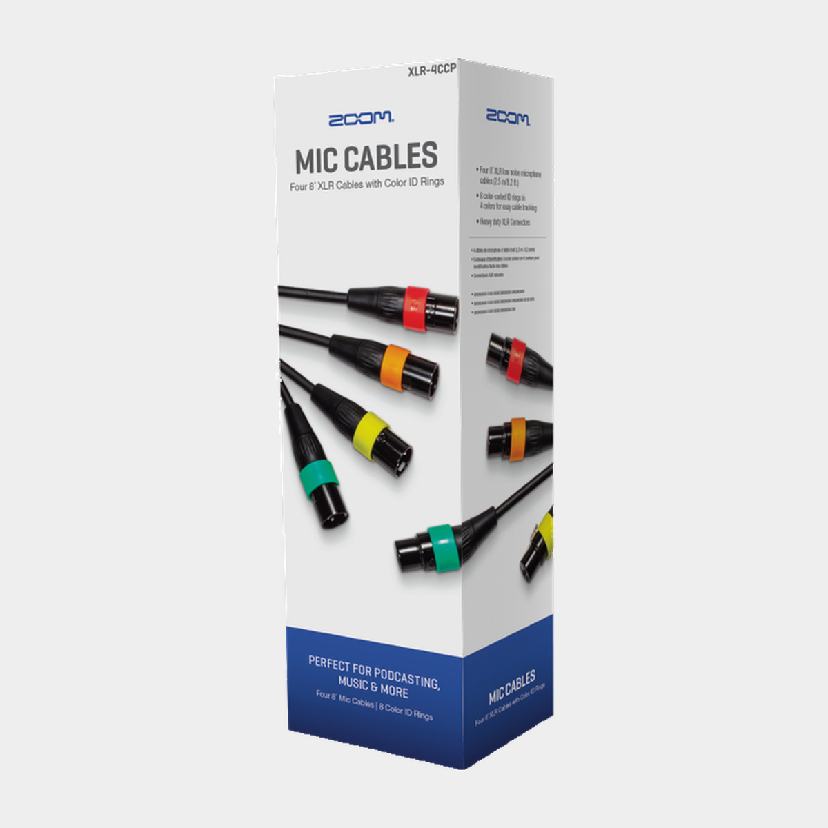 Zoom XLR-4C/CP XLR Mic Cables with Color ID Rings