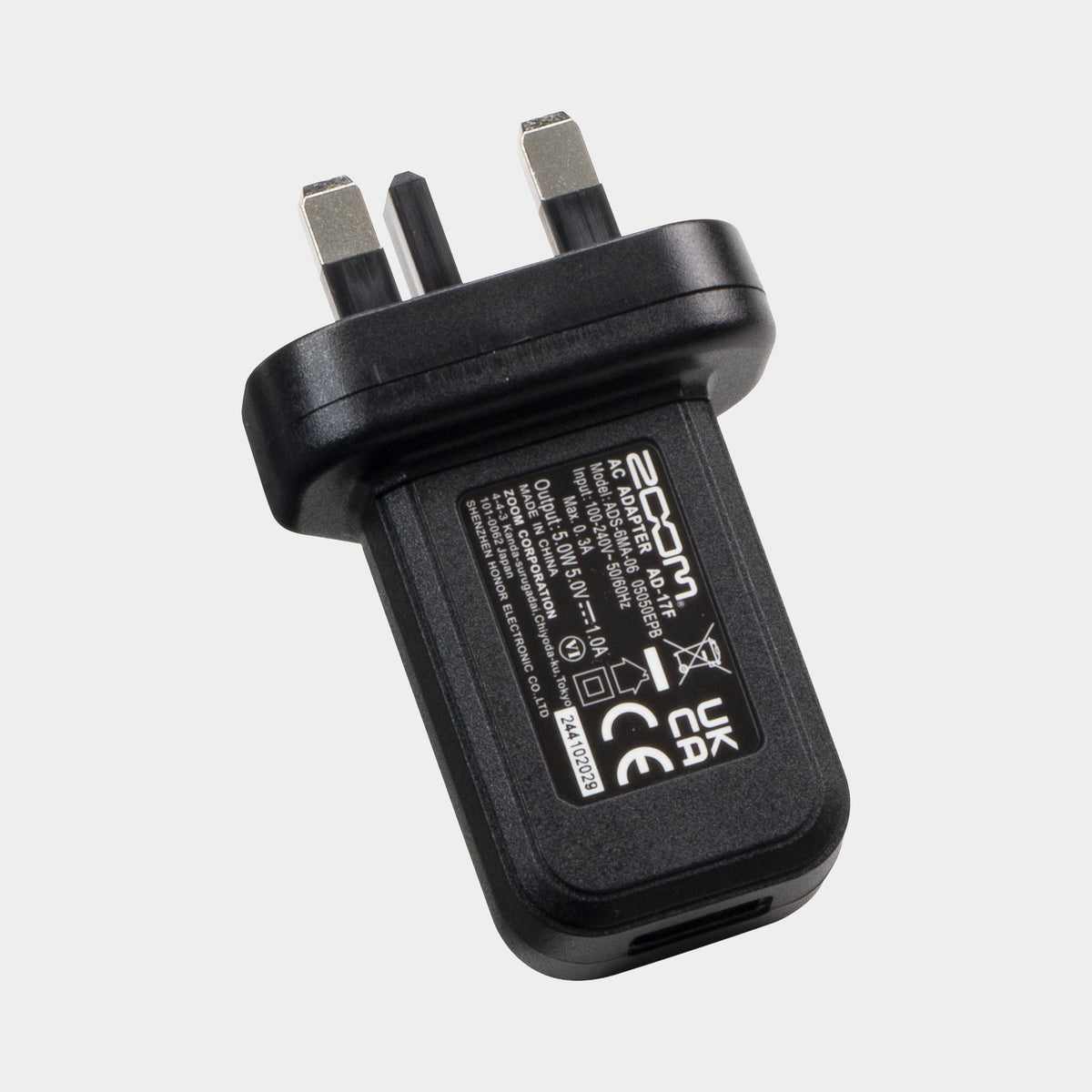 Zoom AD-17F (UK) AC Adapter USB - DC5V