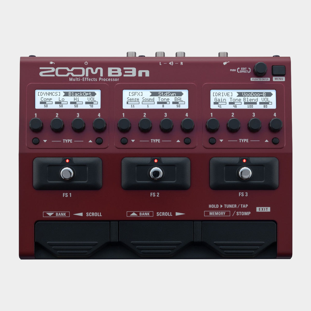 Zoom B3n (UK) Multi-Effects Processor for Bassists, product view