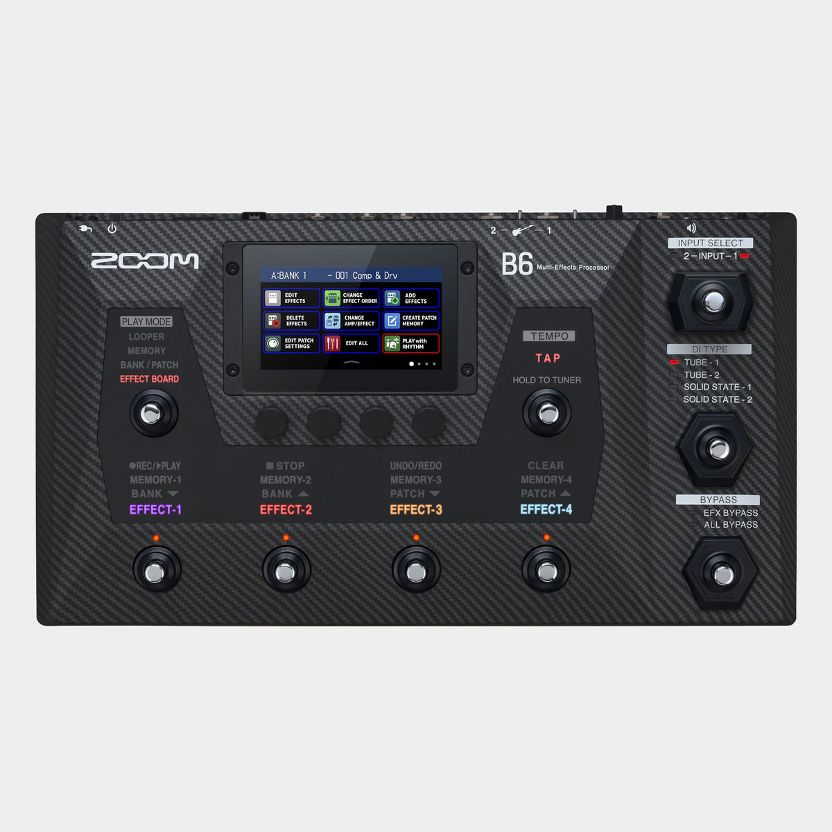 Zoom B6 Multi-Effects Processor for Bass, product view
