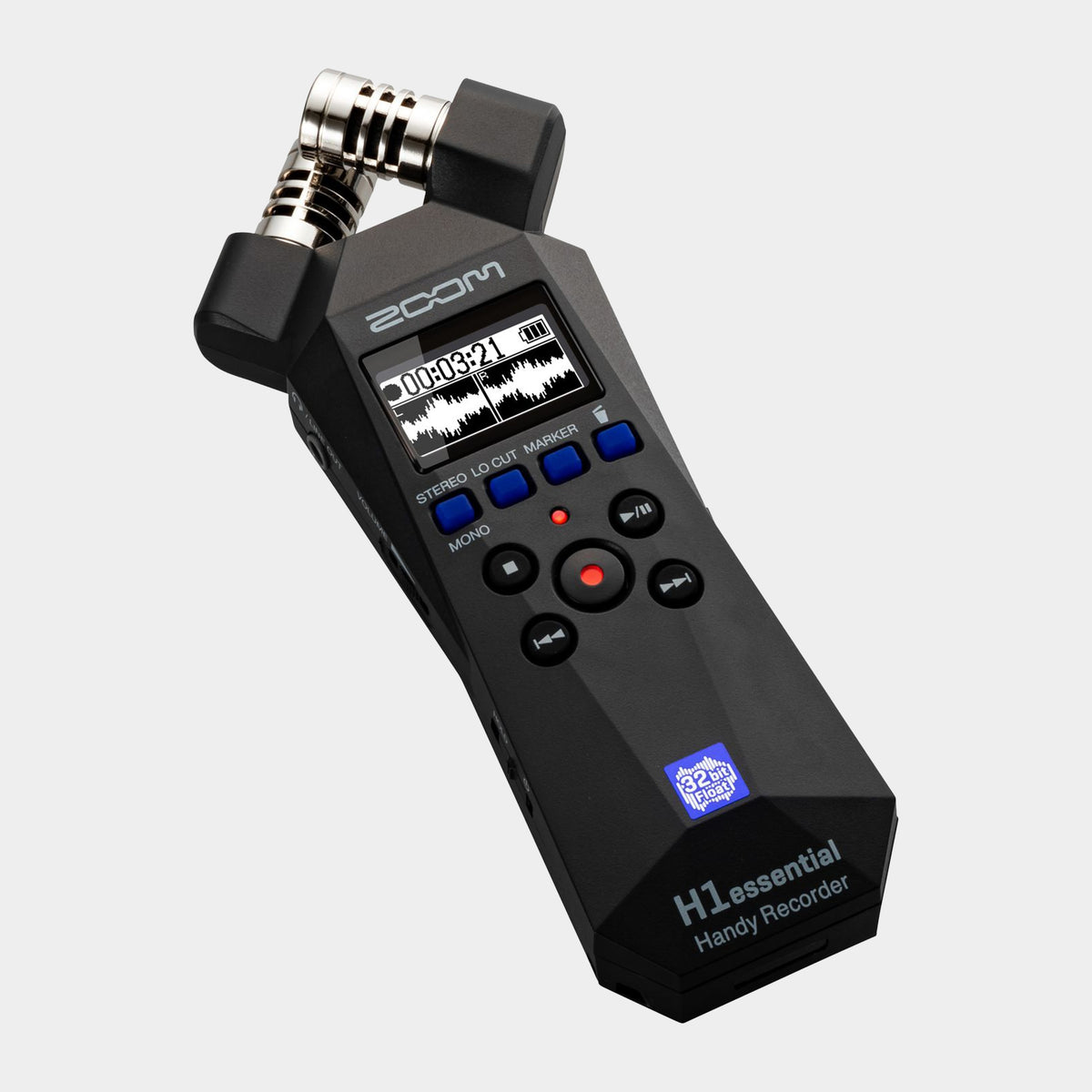 Zoom H1essential handheld recorder, angled front view