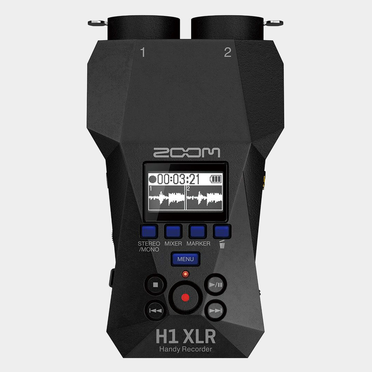 Zoom H1 XLR handheld recorder, front view