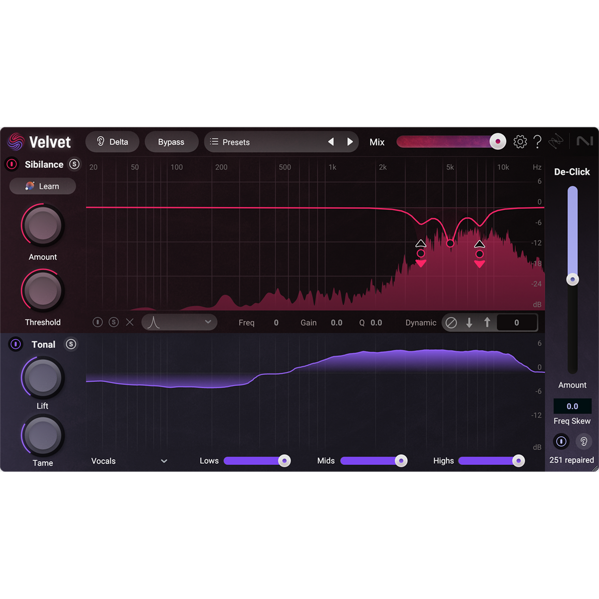 iZotope Velvet — software interface