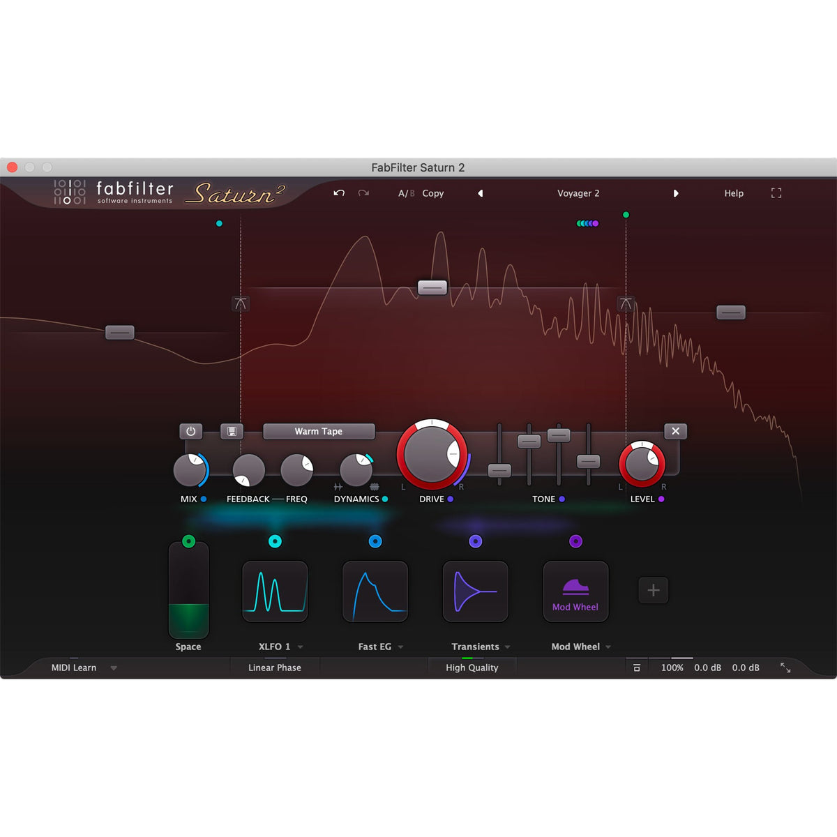 FabFilter Saturn 2 — software interface