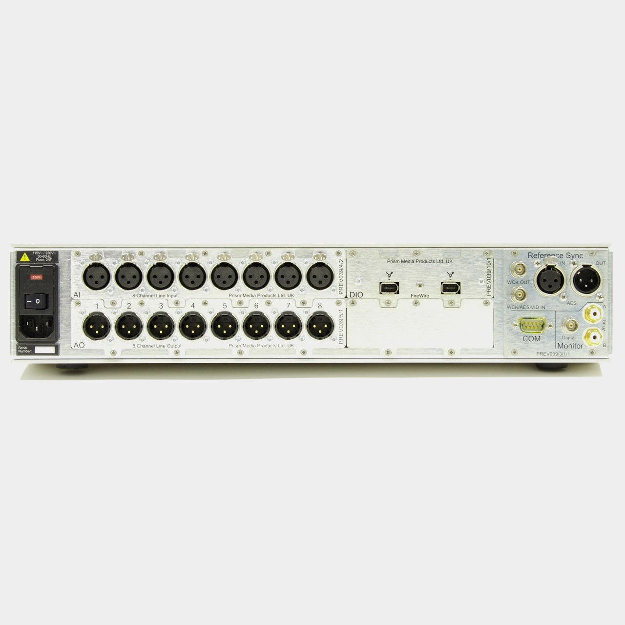 Prism Sound ADA8XR With 8 Channels Of DA And 8 Channels AD Plus PTHDX Digital I/O