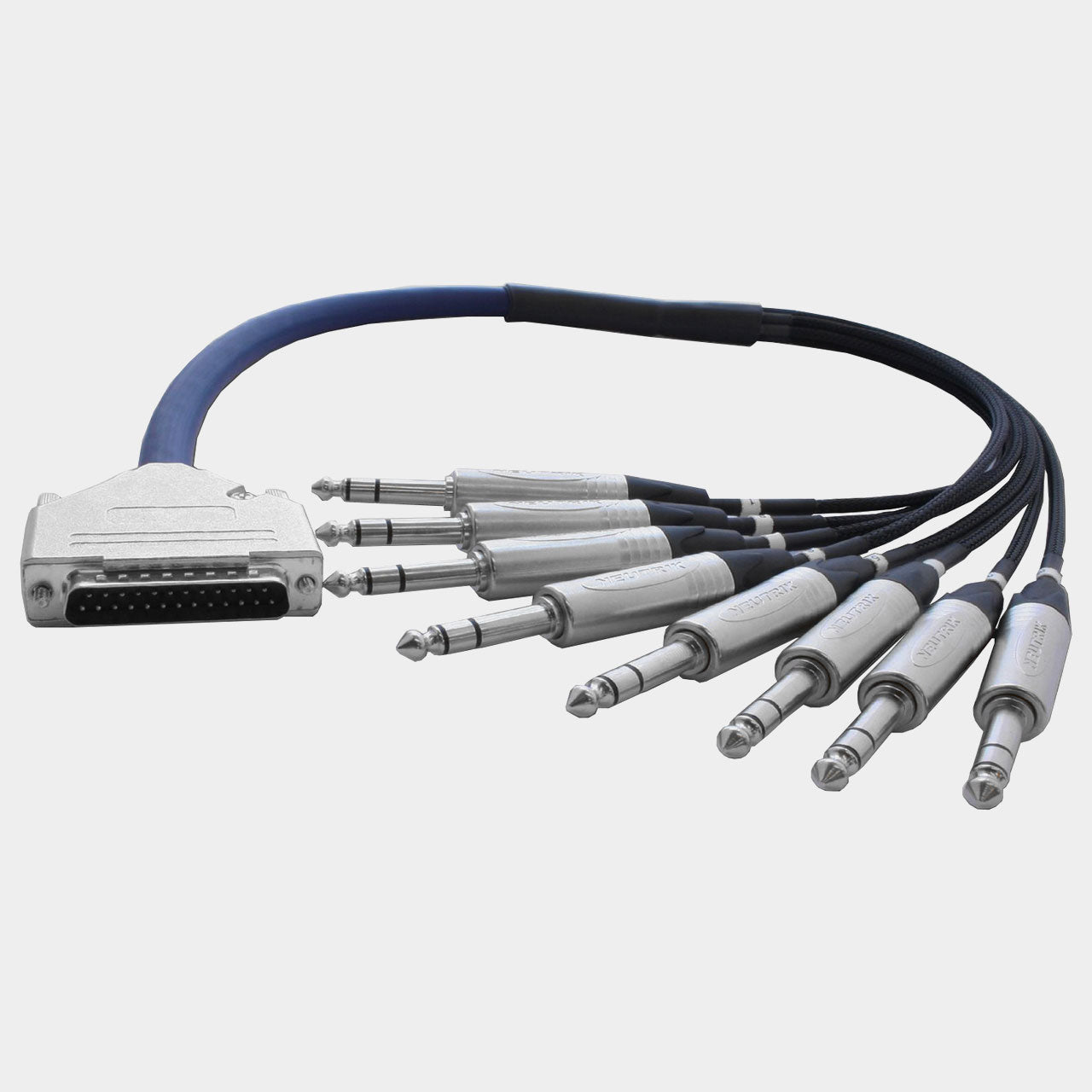 Van Damme Blue Series DB25 to 8x TRS Jack Loom (1m)