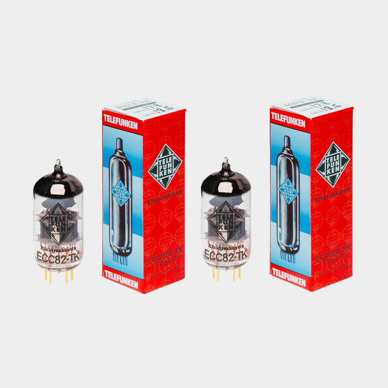 Telefunken Valve ECC82-TK (12AU7) Vacuum Tube (Matched Pair)