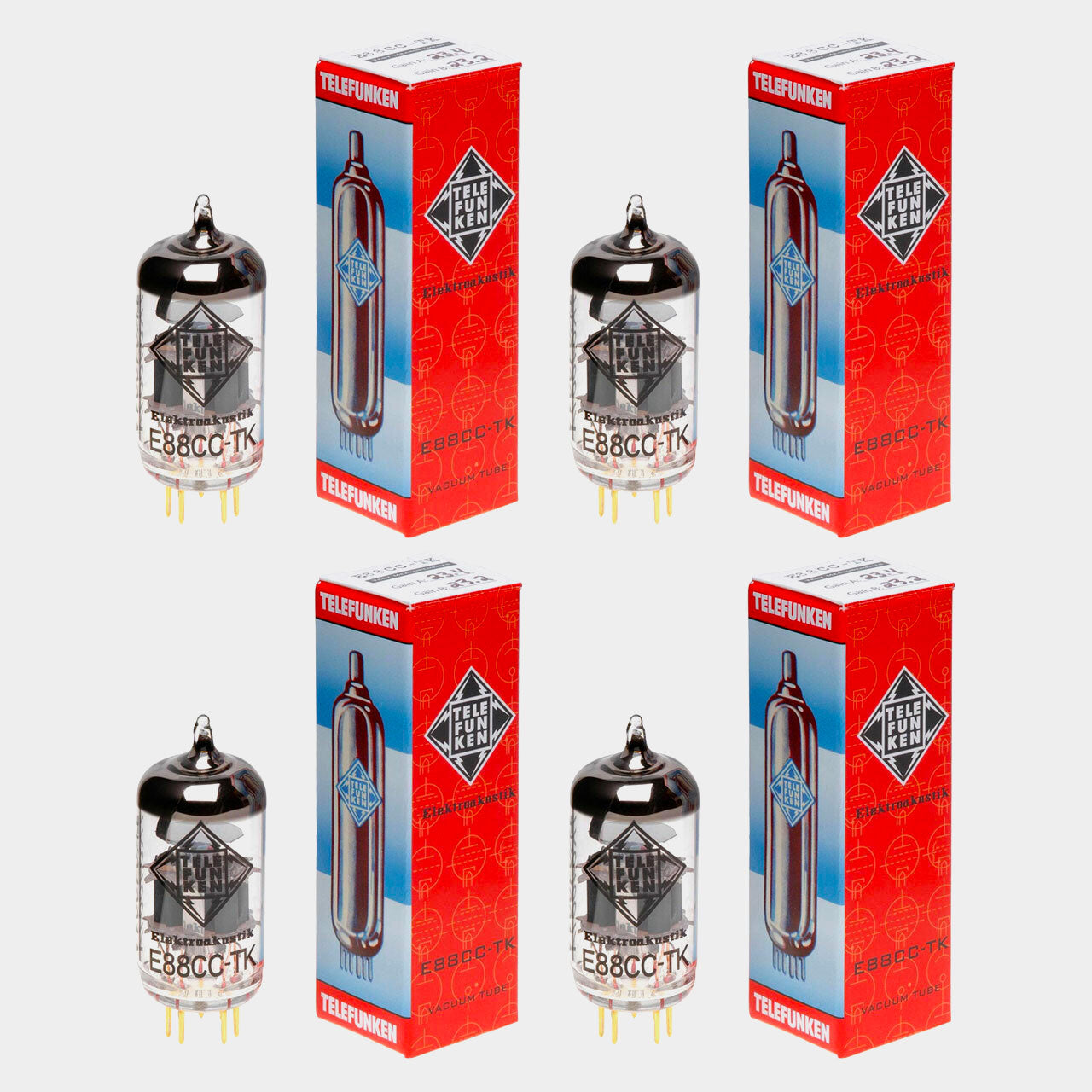 Telefunken Valve E88CC-TK (6922) Vacuum Tube (Matched Quad)