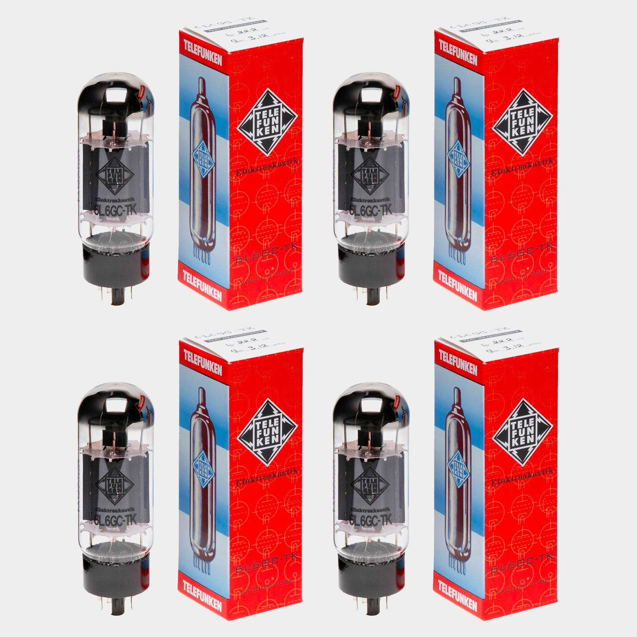 Telefunken Valve 6V6-TK Vacuum Tube (Matched Quad)