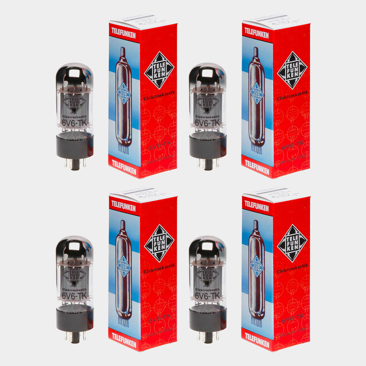 Telefunken Valve 6L6GC-TK Vacuum Tube (Matched Quad)