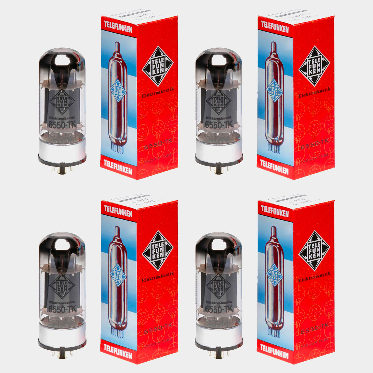 Telefunken Valve 6550-TK Vacuum Tube (Matched Quad)