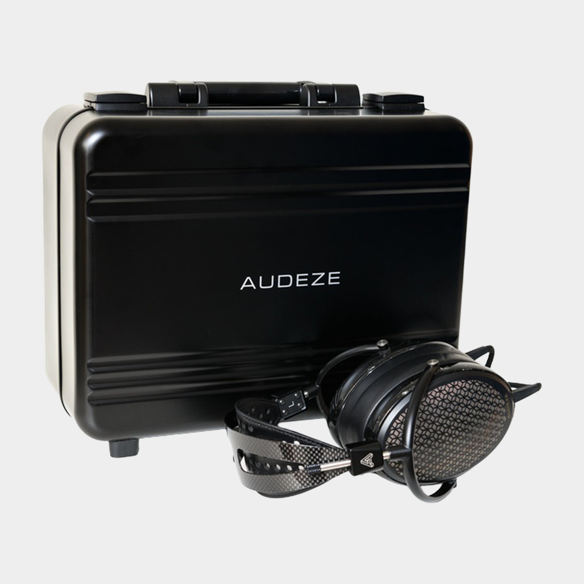 Audeze Aluminium Travel Case for CRBN; headphones shown for fit illustration and not included with the case