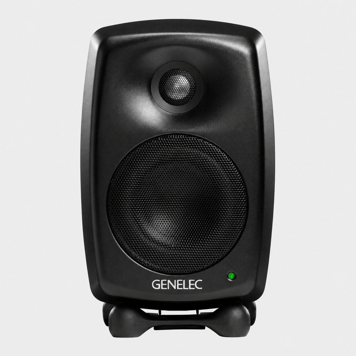 Genelec 8020D studio monitor in black – front view