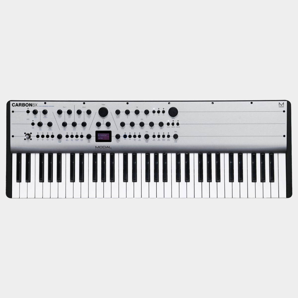 Modal CARBON8X synthesiser, top view
