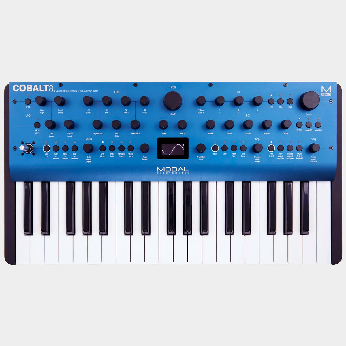 Modal COBALT8 synthesiser, top view