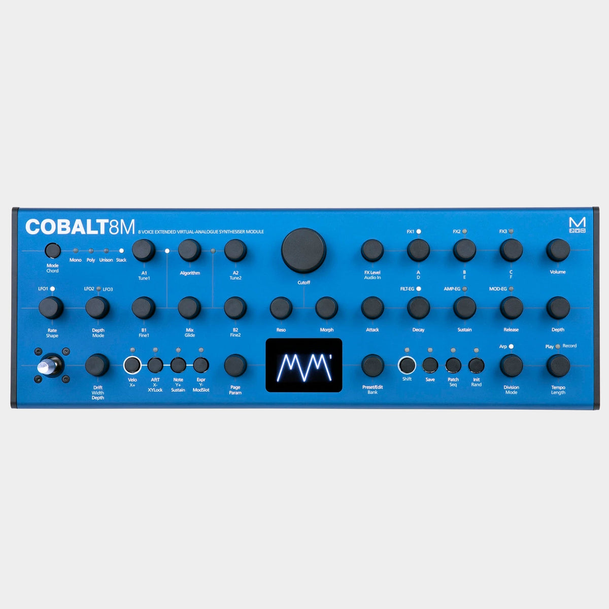 Modal COBALT8M synthesiser, top view