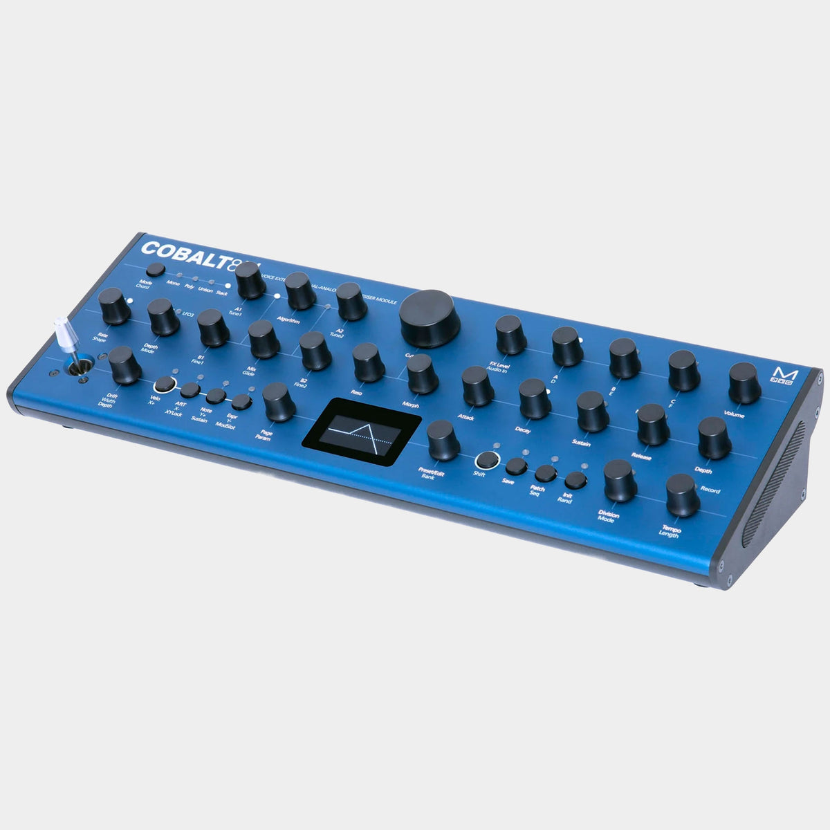 Modal COBALT8M synthesiser, alternate angled view