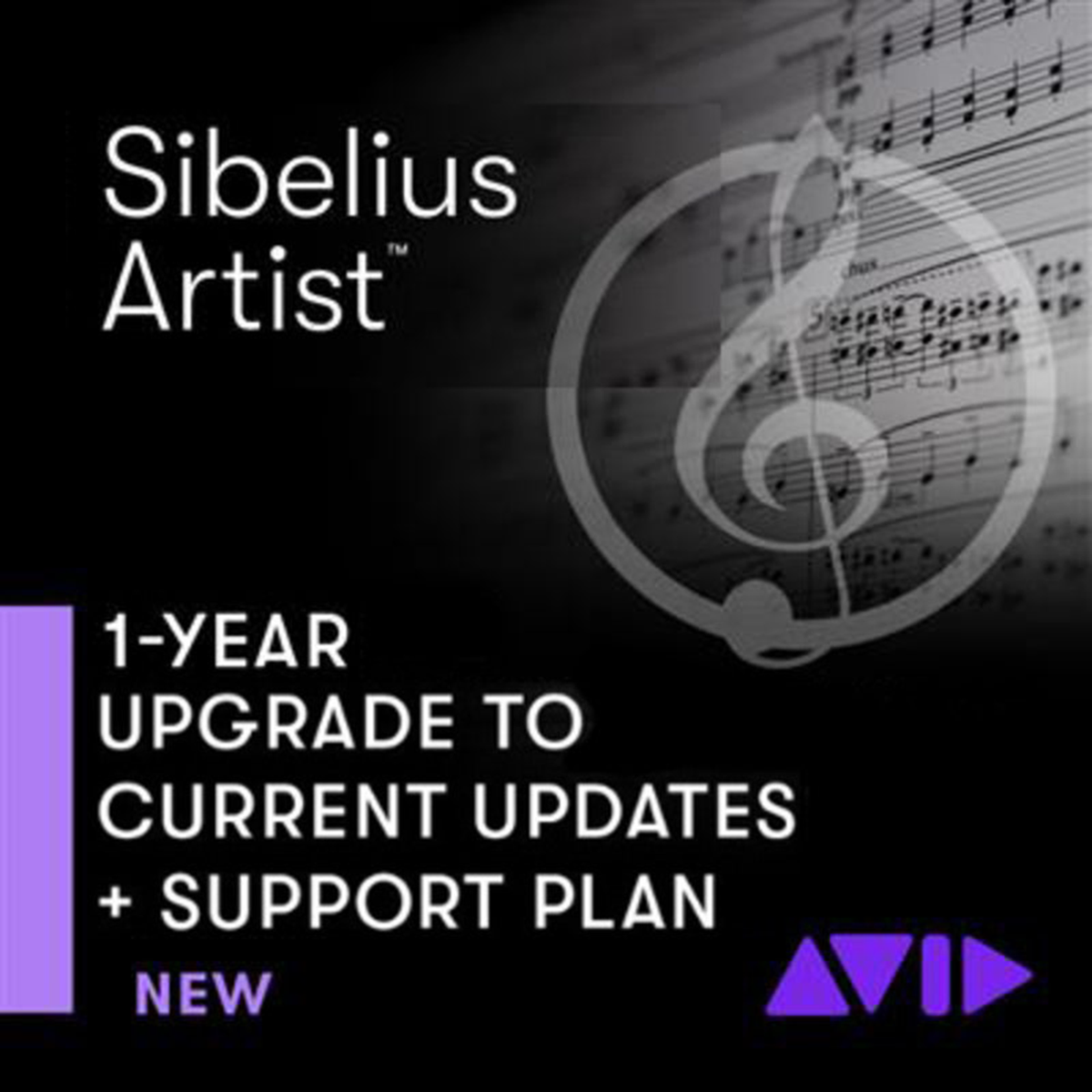 Avid Sibelius Artist one-year upgrade and support plan product artwork
