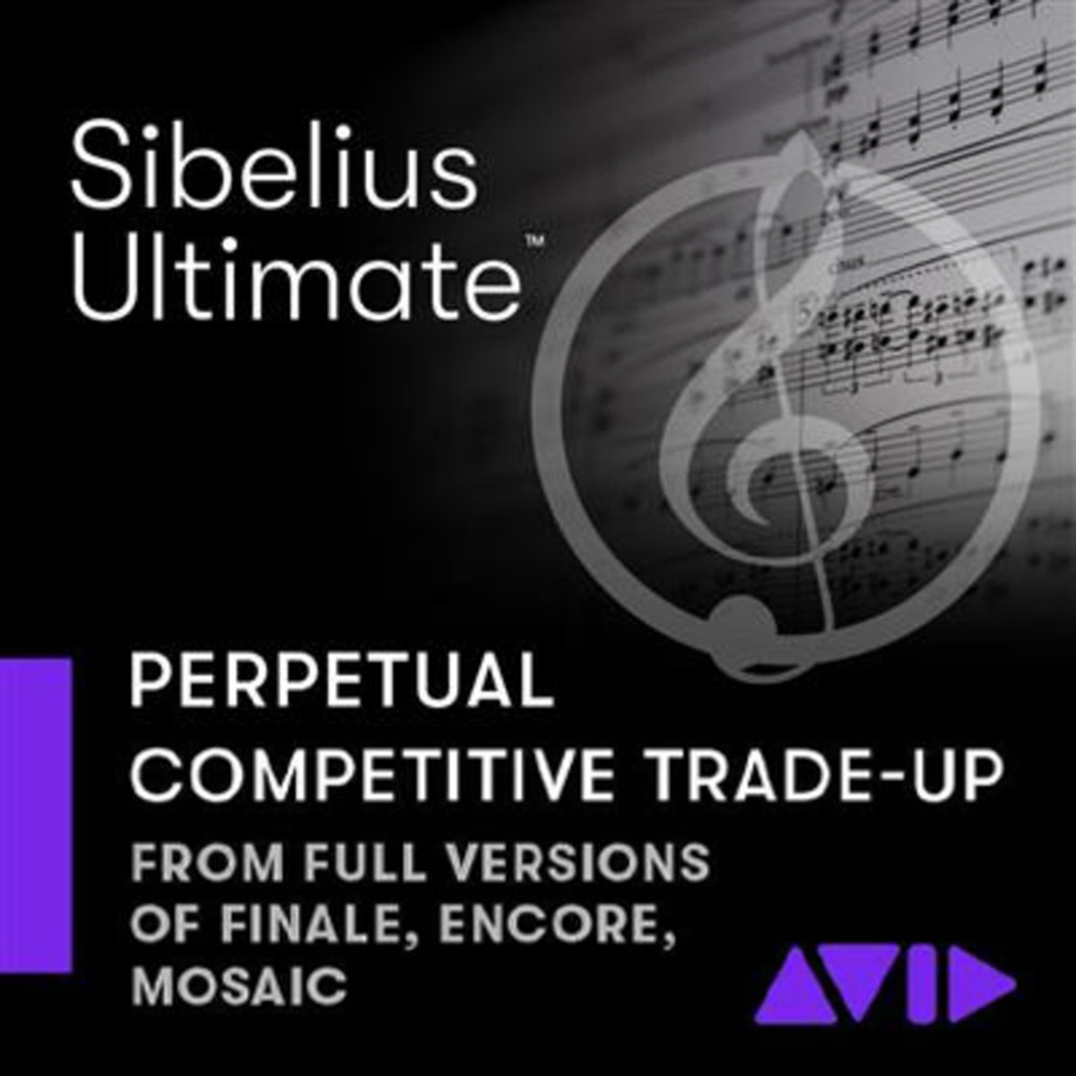 Avid Sibelius Ultimate perpetual competitive trade-up product artwork