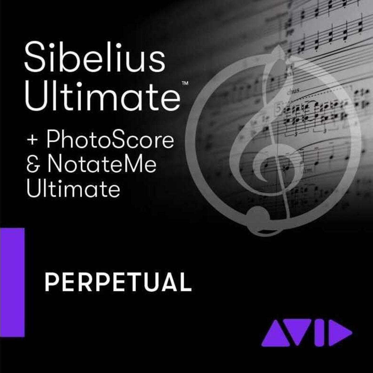 Avid Sibelius Ultimate with PhotoScore and NotateMe Ultimate perpetual bundle product artwork