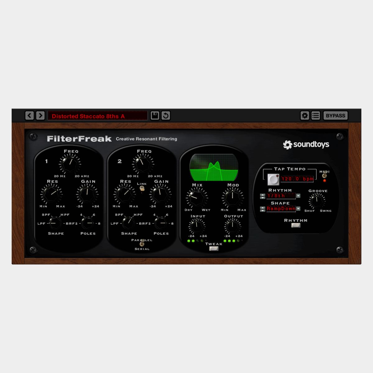 Soundtoys FilterFreak 5 software interface