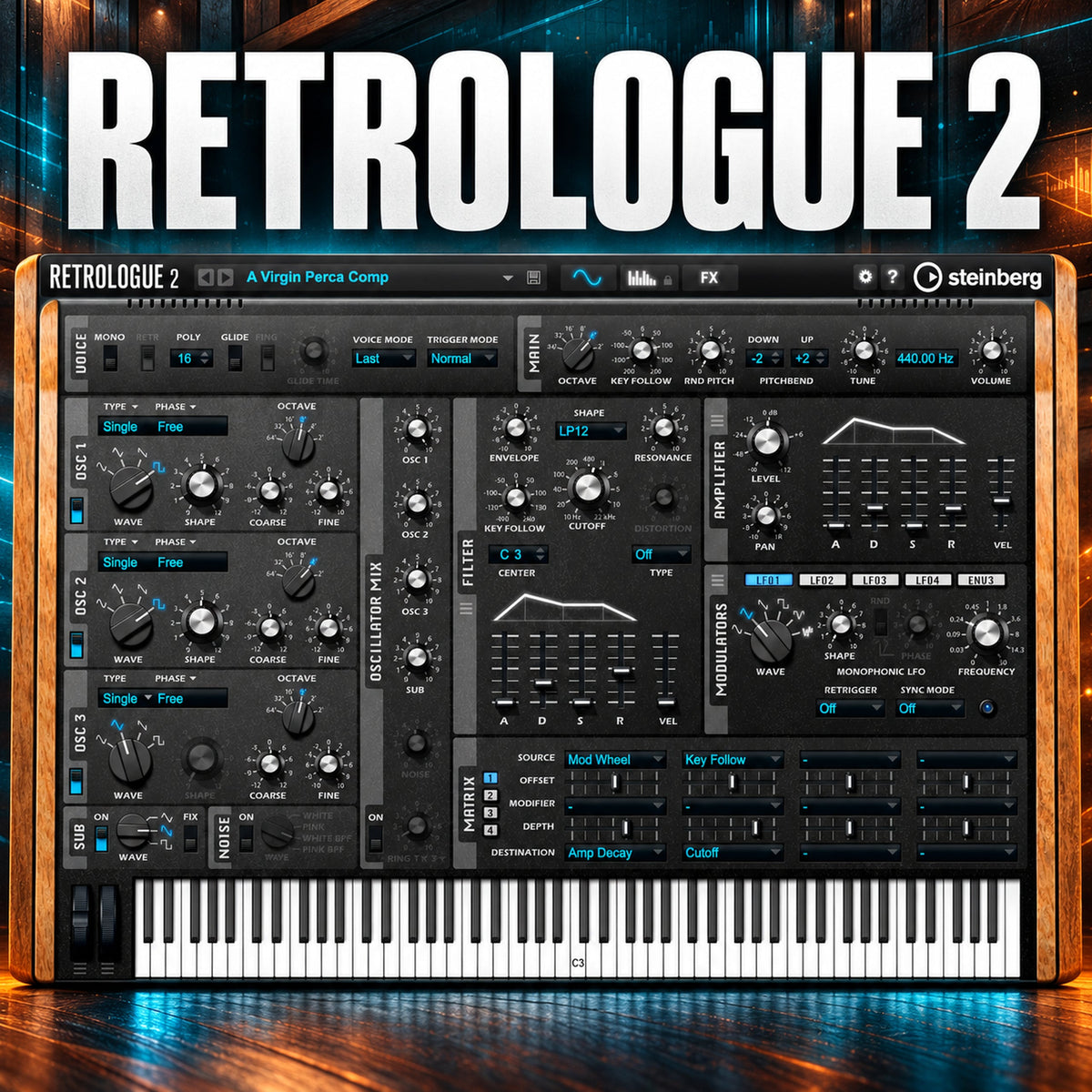 Steinberg Retrologue 2 – full-frame product artwork