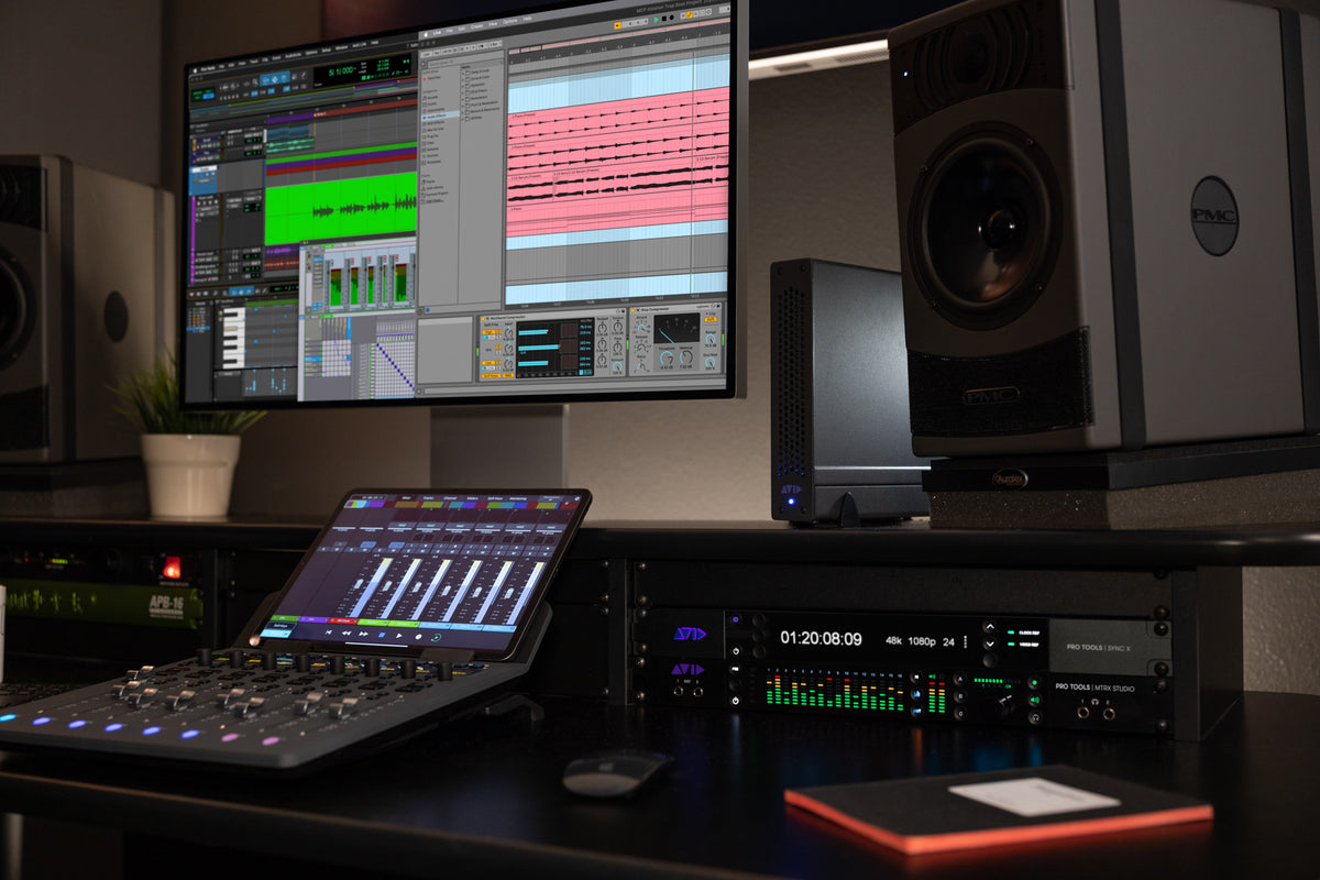 Avid MTRX Studio with Thunderbolt connectivity in a recording studio