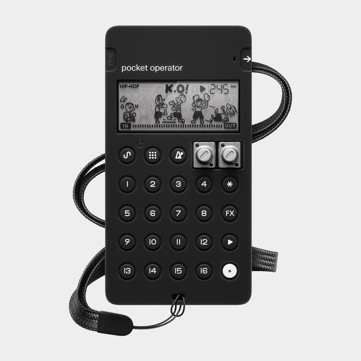 Teenage Engineering CA-X Pocket Operator Case (Black), shown fitted to a Pocket Operator; instrument sold separately