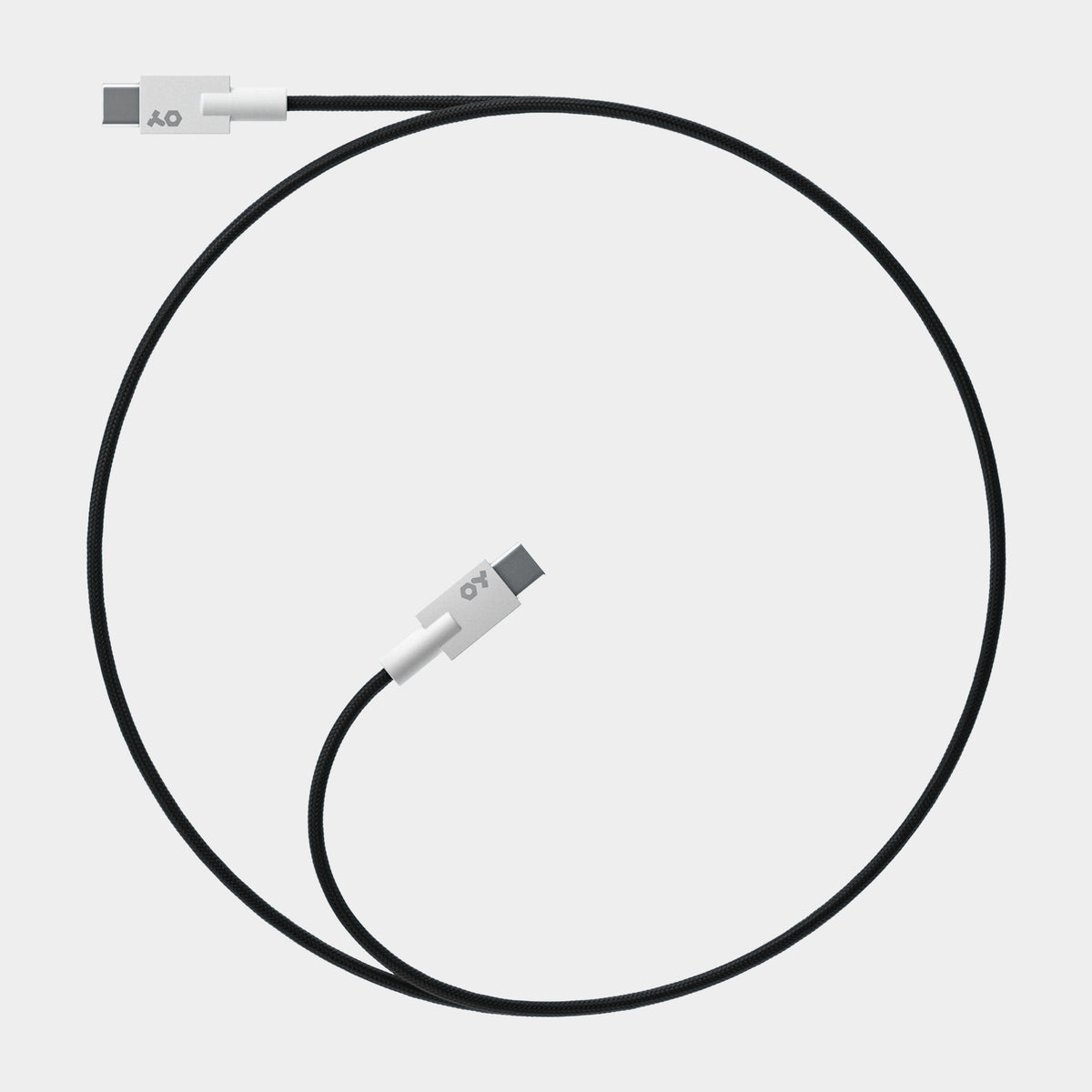 Teenage Engineering Field Textile USB-C to USB-C Cable, product view on a light-grey background