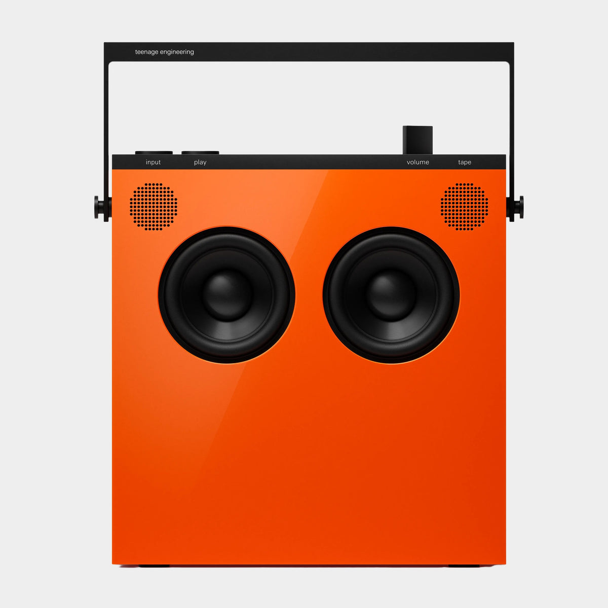 Teenage Engineering OB-4 Portable Speaker (Orange), product view on a light-grey background