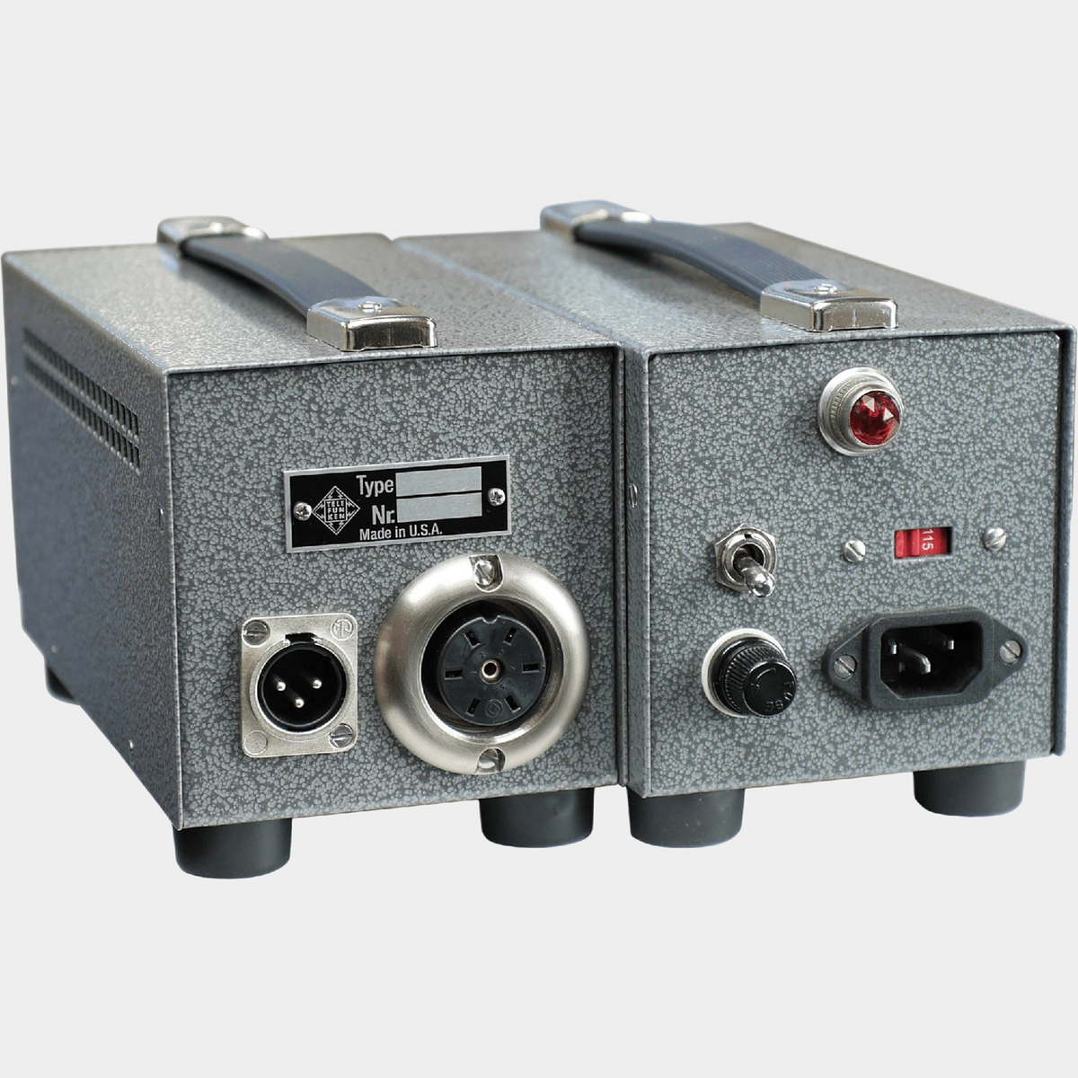 Telefunken M940H Power Supply, part PSU-029 — front and rear views of one power supply