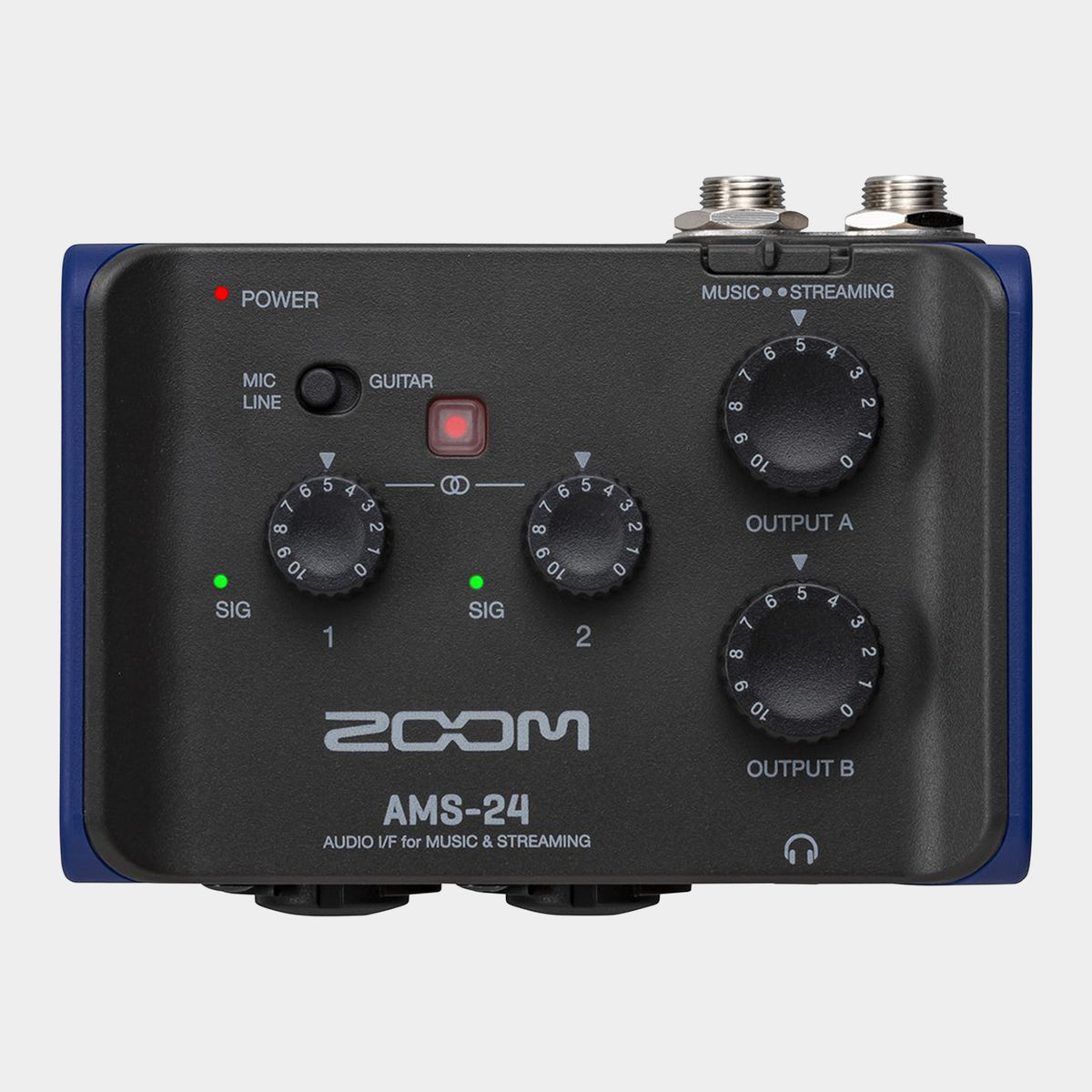 Zoom AMS-24 audio interface, top view