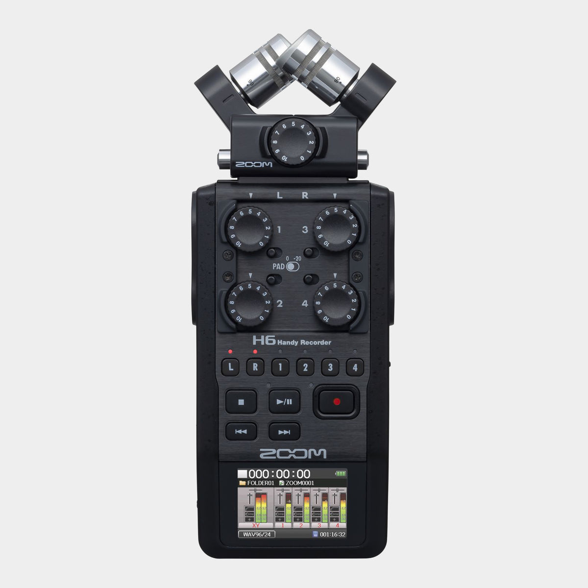 Zoom H6 Black Handy Recorder, product view